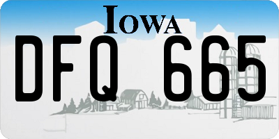 IA license plate DFQ665
