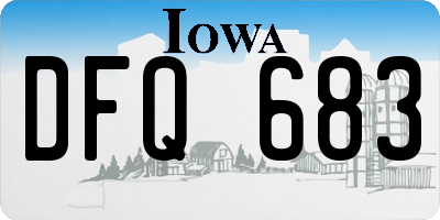 IA license plate DFQ683