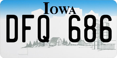 IA license plate DFQ686