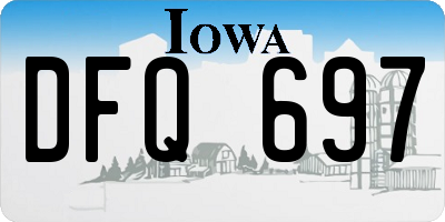 IA license plate DFQ697