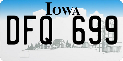 IA license plate DFQ699