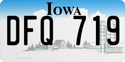 IA license plate DFQ719