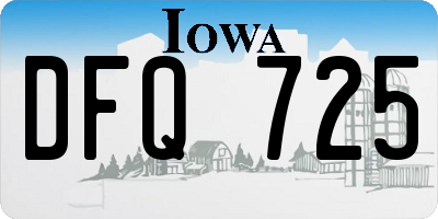IA license plate DFQ725