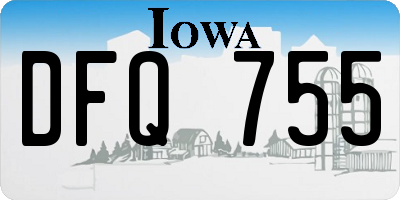 IA license plate DFQ755
