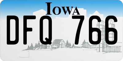 IA license plate DFQ766