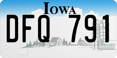 IA license plate DFQ791