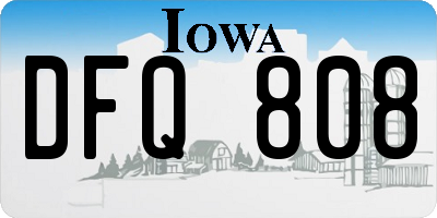 IA license plate DFQ808
