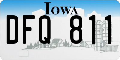 IA license plate DFQ811