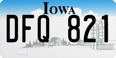 IA license plate DFQ821