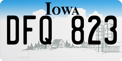 IA license plate DFQ823