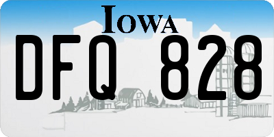 IA license plate DFQ828