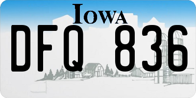 IA license plate DFQ836
