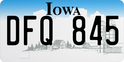IA license plate DFQ845