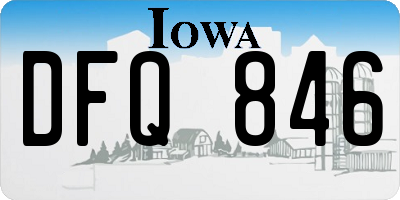 IA license plate DFQ846