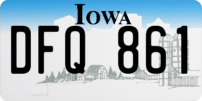 IA license plate DFQ861