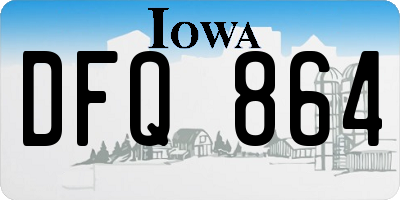IA license plate DFQ864