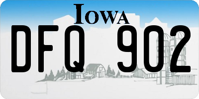 IA license plate DFQ902