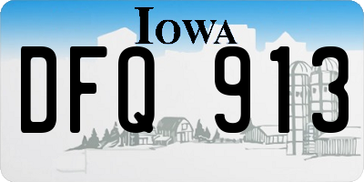 IA license plate DFQ913