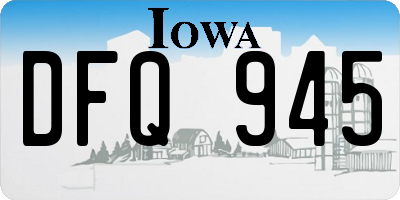 IA license plate DFQ945