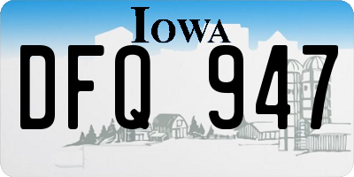 IA license plate DFQ947