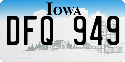 IA license plate DFQ949