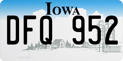 IA license plate DFQ952