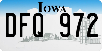 IA license plate DFQ972