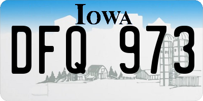 IA license plate DFQ973