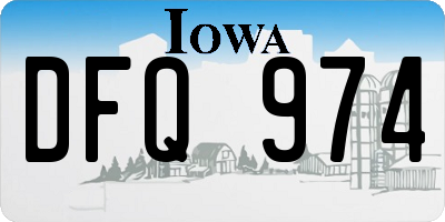 IA license plate DFQ974