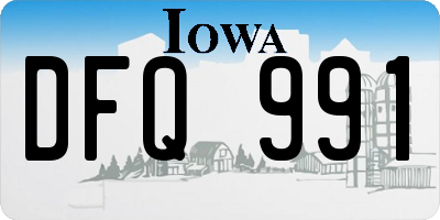 IA license plate DFQ991