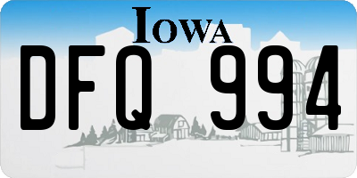 IA license plate DFQ994