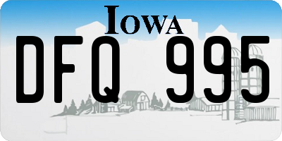 IA license plate DFQ995
