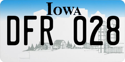 IA license plate DFR028