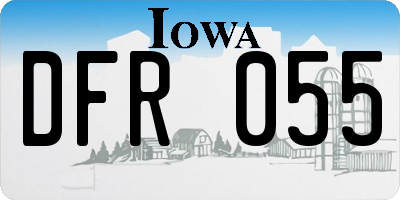 IA license plate DFR055