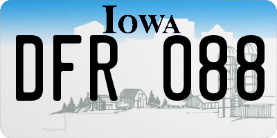 IA license plate DFR088
