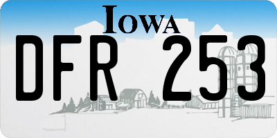 IA license plate DFR253