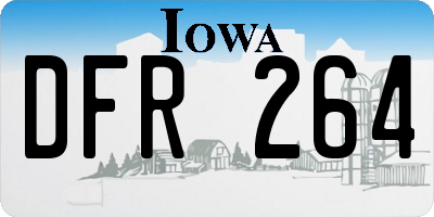 IA license plate DFR264