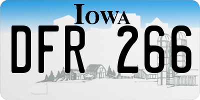 IA license plate DFR266