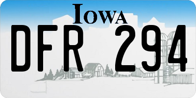 IA license plate DFR294