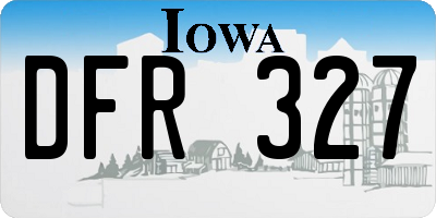 IA license plate DFR327