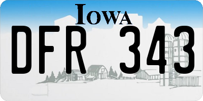 IA license plate DFR343
