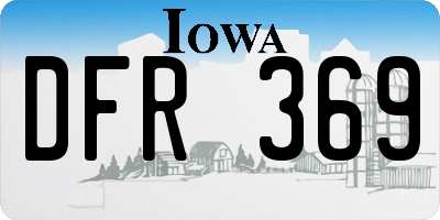 IA license plate DFR369