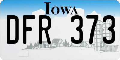 IA license plate DFR373