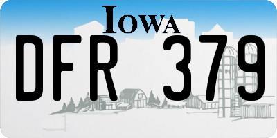 IA license plate DFR379