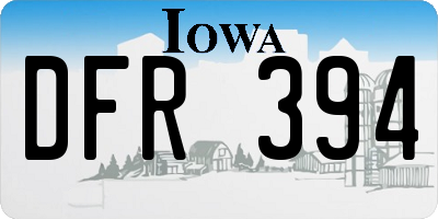 IA license plate DFR394