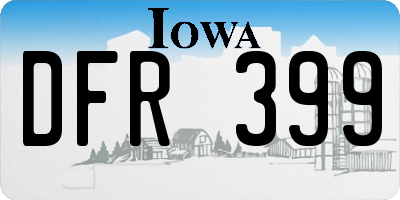 IA license plate DFR399
