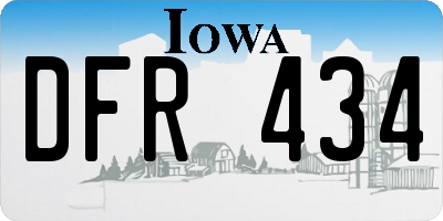 IA license plate DFR434