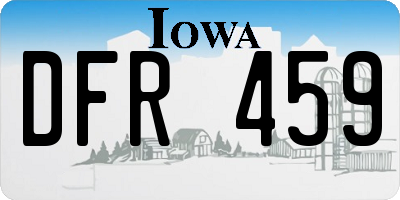 IA license plate DFR459