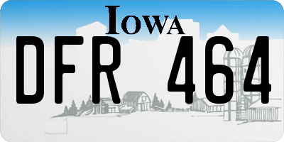 IA license plate DFR464