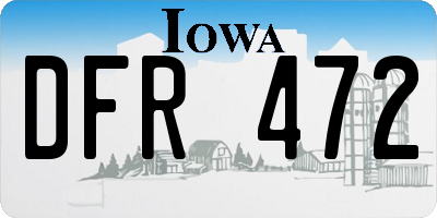 IA license plate DFR472